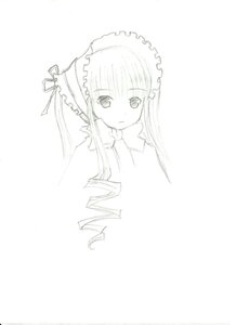 Rating: Safe Score: 0 Tags: 1girl dress drill_hair frills image long_hair looking_at_viewer monochrome ribbon shinku simple_background solo twin_drills twintails upper_body white_background User: admin