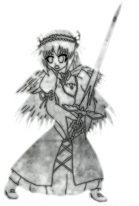 Rating: Safe Score: 0 Tags: 1girl detached_collar dress full_body greyscale hairband holding holding_sword holding_weapon image lolita_hairband long_sleeves monochrome open_mouth simple_background solo standing suigintou sword weapon white_background wings User: admin