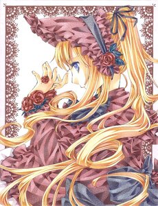 Rating: Safe Score: 0 Tags: 1girl aogiri_(nzk) bad_id bad_pixiv_id blonde_hair blue_eyes blue_rose bonnet colorized dress flower frills image long_hair long_sleeves pink_rose profile red_flower red_rose rose rozen_maiden shinku solo traditional_media twintails very_long_hair User: admin