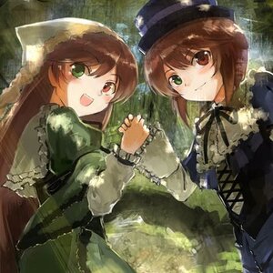 Rating: Safe Score: 0 Tags: 2girls brown_hair dress green_dress green_eyes hat head_scarf heterochromia holding_hands image interlocked_fingers long_hair long_sleeves looking_at_viewer multiple_girls open_mouth pair red_eyes short_hair siblings sisters smile souseiseki suiseiseki twins User: admin