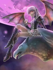 Rating: Safe Score: 0 Tags: 1girl boots cross-laced_footwear dress frills gothic_lolita image knee_boots lolita_fashion long_hair long_sleeves looking_at_viewer red_eyes silver_hair sitting solo suigintou wings User: admin