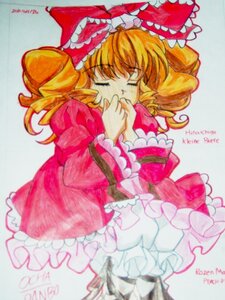 Rating: Safe Score: 0 Tags: 1girl blonde_hair bow closed_eyes dated dress drill_hair frills hina_ichigo hinaichigo image long_sleeves marker_(medium) pink_bow solo traditional_media twin_drills User: admin