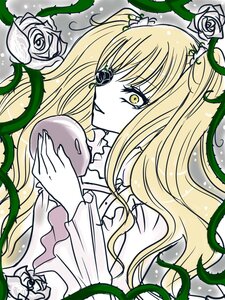 Rating: Safe Score: 0 Tags: 1girl blonde_hair eyepatch flower image kirakishou leaf long_hair looking_at_viewer plant rose solo thorns two_side_up vines white_flower white_rose yellow_eyes User: admin