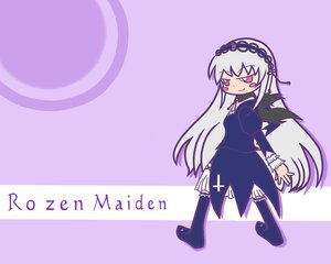 Rating: Safe Score: 0 Tags: 1girl boots chibi dress flower frills full_body hairband image long_hair long_sleeves purple_background silver_hair solo suigintou wings User: admin