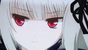 Rating: Safe Score: 3 Tags: 1girl bangs close-up closed_mouth eyebrows_visible_through_hair face hair_ribbon image looking_at_viewer red_eyes ribbon simple_background solo suigintou white_hair User: admin