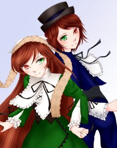 Rating: Safe Score: 0 Tags: 2girls brown_hair dress frills green_dress green_eyes hat heterochromia image long_hair long_sleeves looking_at_viewer multiple_girls pair red_eyes short_hair siblings sisters smile souseiseki suiseiseki top_hat twins very_long_hair User: admin