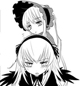 Rating: Safe Score: 0 Tags: 1girl blush dress frills greyscale hairband image long_hair long_sleeves looking_at_viewer monochrome pair shinku simple_background suigintou tears upper_body white_background wings User: admin