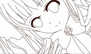 Rating: Safe Score: 0 Tags: 1girl bangs closed_mouth flower image looking_at_viewer monochrome rose shinku smile solo white_rose User: admin