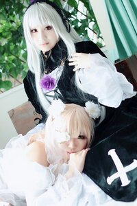 Rating: Safe Score: 0 Tags: 2girls bangs blonde_hair curtains dress flower frills hairband lips lolita_fashion long_hair long_sleeves looking_at_viewer multiple_cosplay multiple_girls red_eyes rose suigintou tagme white_hair User: admin