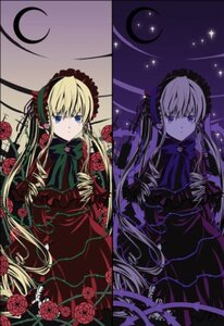 Rating: Safe Score: 0 Tags: 2girls blonde_hair blue_eyes bonnet bow dress flower image long_hair long_sleeves looking_at_viewer multiple_girls red_dress red_flower red_rose rose shinku sitting solo twintails very_long_hair User: admin