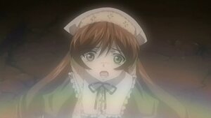 Rating: Safe Score: 0 Tags: 1girl brown_hair dress image long_hair long_sleeves looking_at_viewer open_mouth ribbon solo suiseiseki upper_body User: admin