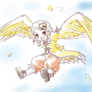 Rating: Safe Score: 0 Tags: 1girl :d angel angel_wings bird bird_tail bird_wings blonde_hair bloomers blush chick feathered_wings feathers flying full_body halo harpy image kanaria long_sleeves open_mouth ribbon smile solo spread_wings talons white_feathers white_wings wings yellow_wings User: admin
