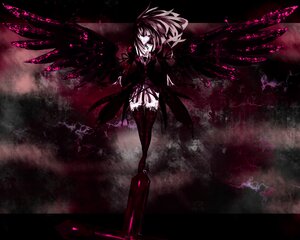 Rating: Safe Score: 0 Tags: 1girl bad_id bad_pixiv_id dress image long_hair makai_no_juumin photoshop_(medium) red_eyes rozen_maiden silver_hair solo suigintou thighhighs wings User: admin