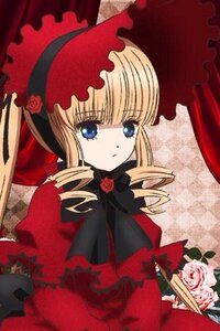 Rating: Safe Score: 0 Tags: 1girl blonde_hair blue_eyes bonnet bow dress drill_hair flower frills image long_hair long_sleeves looking_at_viewer red_dress red_flower rose shinku solo twin_drills twintails User: admin