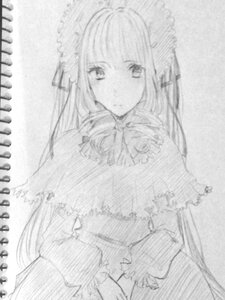 Rating: Safe Score: 0 Tags: 1girl bonnet bow bowtie dress expressionless frills greyscale image lolita_fashion long_hair long_sleeves looking_at_viewer monochrome shinku solo very_long_hair User: admin