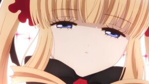 Rating: Safe Score: 0 Tags: 1girl bangs blonde_hair blue_eyes blunt_bangs bow close-up closed_mouth eyebrows_visible_through_hair face flower image long_hair looking_at_viewer portrait rose shinku sidelocks solo twintails User: admin