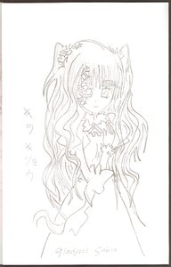 Rating: Safe Score: 0 Tags: 1girl black_border border dress flower image kirakishou long_hair looking_at_viewer monochrome smile solo striped traditional_media two_side_up very_long_hair User: admin