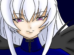 Rating: Safe Score: 0 Tags: 1girl closed_mouth dress eyebrows_visible_through_hair image long_hair looking_at_viewer purple_eyes ribbon silver_hair simple_background solo suigintou wings User: admin