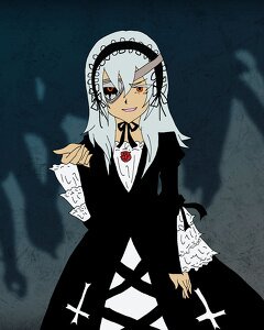 Rating: Safe Score: 0 Tags: 1girl black_dress choker dress flower frills gothic_lolita image lolita_fashion long_hair long_sleeves looking_at_viewer red_eyes rose solo suigintou User: admin