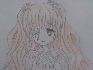 Rating: Safe Score: 0 Tags: 1girl bangs flower frills hair_ornament image kirakishou long_hair looking_at_viewer pink_hair rose simple_background solo thorns traditional_media two_side_up upper_body watercolor_(medium) white_flower white_rose yellow_eyes User: admin