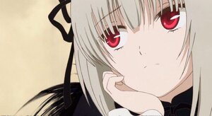 Rating: Safe Score: 3 Tags: 1girl bangs black_ribbon close-up closed_mouth eyebrows_visible_through_hair face hair_ribbon head_tilt image long_hair long_sleeves looking_at_viewer red_eyes ribbon simple_background solo suigintou User: admin