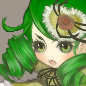 Rating: Safe Score: 0 Tags: 1girl braid flower green_eyes green_hair green_theme image kanaria open_mouth rose solo User: admin