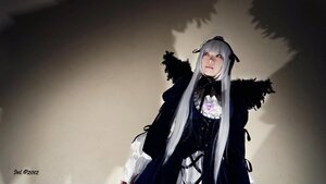 Rating: Safe Score: 0 Tags: 1girl bangs closed_mouth dress flower fur_trim hairband long_hair long_sleeves looking_at_viewer rose solo standing suigintou very_long_hair User: admin