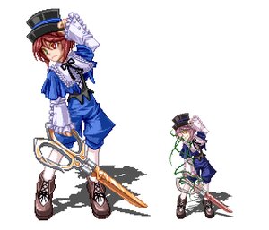 Rating: Safe Score: 0 Tags: 1girl blue_dress boots brown_hair dress frills full_body green_eyes hat heterochromia image long_sleeves red_eyes short_hair solo souseiseki standing suiseiseki top_hat twins User: admin