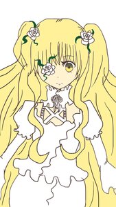 Rating: Safe Score: 0 Tags: 1girl blonde_hair doll_joints dress eyepatch flower frills hair_flower hair_ornament image kirakishou long_hair puffy_short_sleeves puffy_sleeves rose short_sleeves simple_background solo two_side_up very_long_hair white_background white_flower white_rose yellow_eyes User: admin