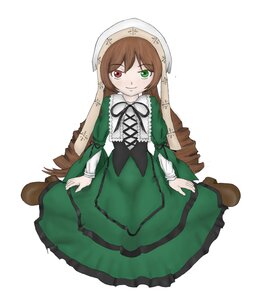 Rating: Safe Score: 0 Tags: 1girl brown_hair dress frills full_body green_dress green_eyes heterochromia image long_hair long_sleeves looking_at_viewer red_eyes shoes simple_background sitting smile solo suiseiseki very_long_hair white_background User: admin