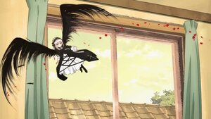 Rating: Safe Score: 0 Tags: 1girl black_wings blood closed_eyes curtains dress flower hairband image long_hair long_sleeves petals rose silver_hair solo suigintou window wings User: admin