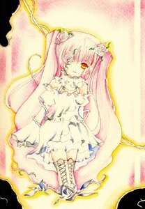 Rating: Safe Score: 0 Tags: 1girl auto_tagged boots dress flower frills hair_flower hair_ornament image kirakishou long_hair pink_hair rose smile solo traditional_media very_long_hair vines User: admin