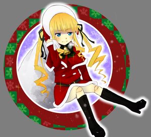 Rating: Safe Score: 0 Tags: 1girl blonde_hair blue_eyes blush boots christmas drill_hair hat image knee_boots long_hair looking_at_viewer sack santa_costume shinku solo twin_drills twintails User: admin