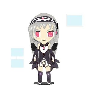 Rating: Safe Score: 0 Tags: 1girl chibi dress full_body hairband image long_hair long_sleeves looking_at_viewer pink_eyes smile solo standing suigintou thighhighs white_background User: admin