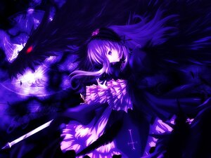 Rating: Safe Score: 0 Tags: 1girl auto_tagged black_wings dress feathers frills hairband image long_hair long_sleeves solo suigintou wings User: admin