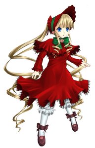 Rating: Safe Score: 0 Tags: 1girl blonde_hair bloomers blue_eyes bonnet bow bowtie capelet dress drill_hair full_body green_bow green_neckwear image long_hair long_sleeves looking_at_viewer pantyhose red_dress shinku shoes sidelocks simple_background solo standing twintails underwear very_long_hair white_background white_legwear User: admin