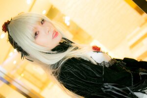 Rating: Safe Score: 0 Tags: 1girl black_dress dress gothic_lolita lips lipstick long_hair looking_at_viewer makeup pale_skin photo red_eyes solo suigintou upper_body white_hair User: admin