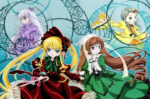 Rating: Safe Score: 0 Tags: 4girls absurdres artist_request barasuishou blonde_hair blue_eyes bonnet bow bowtie brown_hair dress drill_hair flower frills green_bow green_dress green_eyes green_hair hat head_scarf heterochromia highres image kanaria long_hair long_sleeves looking_at_viewer multiple multiple_girls official_art photoshop_(medium) red_dress red_eyes rozen_maiden shinku silver_hair suigintou suiseiseki tagme twin_drills twintails very_long_hair User: admin