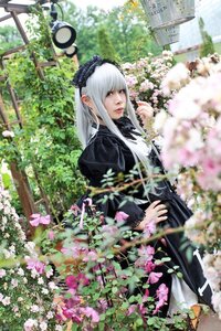 Rating: Safe Score: 0 Tags: 1girl bangs black_dress blurry blurry_foreground depth_of_field dress flower gothic_lolita hairband lips lolita_fashion long_hair long_sleeves solo suigintou User: admin