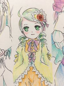 Rating: Safe Score: 0 Tags: 1girl blonde_hair dress drill_hair flower green_eyes hair_ornament image kanaria long_hair photo ribbon rose solo tomoe_mami traditional_media twin_drills twintails User: admin