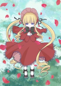 Rating: Safe Score: 0 Tags: 1girl blonde_hair blue_eyes blurry bonnet bow bowtie dress drill_hair flower full_body image long_hair long_sleeves looking_at_viewer pantyhose petals red_dress rose rose_petals shinku shoes sidelocks solo standing twintails very_long_hair User: admin