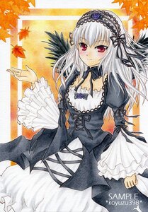 Rating: Safe Score: 0 Tags: 1girl autumn_leaves black_wings blush colored_pencil_(medium) cross-laced_clothes detached_collar dress frilled_sleeves frills gothic_lolita hairband image leaf long_hair long_sleeves looking_at_viewer maple_leaf marker_(medium) millipen_(medium) pastel_(medium) puffy_sleeves red_eyes silver_hair smile solo suigintou traditional_media watercolor_(medium) wings User: admin