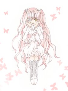 Rating: Safe Score: 0 Tags: 1girl blue_butterfly boots bug butterfly butterfly_hair_ornament dress flower hair_flower hair_ornament image insect kirakishou long_hair pink_hair smile solo striped striped_background two_side_up vertical_stripes yellow_eyes User: admin