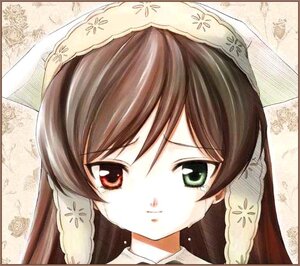 Rating: Safe Score: 0 Tags: 1girl auto_tagged brown_hair face green_eyes head_scarf image lace looking_at_viewer portrait red_eyes solo suiseiseki underwear veil User: admin