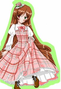 Rating: Safe Score: 0 Tags: 1girl boots bow brown_hair dress frills full_body green_eyes hat heterochromia image long_hair long_sleeves looking_at_viewer red_eyes smile solo standing suiseiseki top_hat very_long_hair User: admin