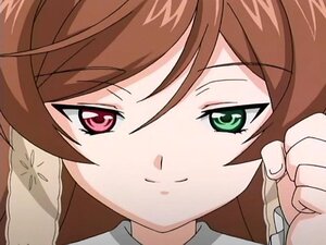 Rating: Safe Score: 0 Tags: 1girl brown_hair close-up closed_mouth eyebrows_visible_through_hair face green_eyes image looking_at_viewer portrait short_hair simple_background smile solo suiseiseki User: admin