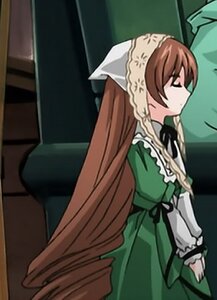 Rating: Safe Score: 0 Tags: 1girl apron blush brown_hair closed_eyes dress green_dress image long_hair long_sleeves profile solo suiseiseki very_long_hair User: admin