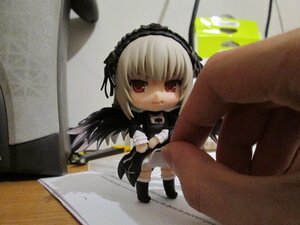 Rating: Safe Score: 0 Tags: 1girl 3d black_wings blurry depth_of_field doll dress hairband photo red_eyes sitting solo suigintou wings User: admin