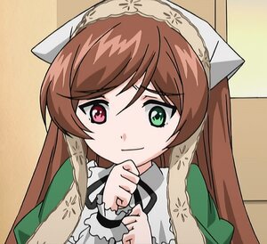 Rating: Safe Score: 0 Tags: 1girl bangs braid brown_hair closed_mouth dress eyebrows_visible_through_hair green_eyes head_scarf heterochromia image long_hair long_sleeves looking_at_viewer ribbon smile solo suiseiseki upper_body User: admin