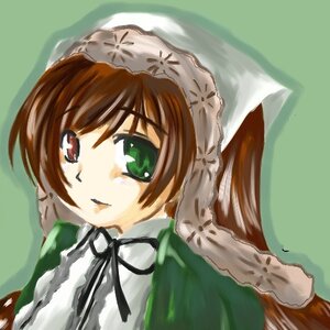 Rating: Safe Score: 0 Tags: 1girl bangs brown_hair dress green_background green_dress green_eyes hat head_scarf image long_hair long_sleeves looking_at_viewer simple_background smile solo suiseiseki upper_body User: admin